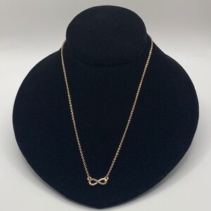 Gold-tone Infinity Rhinestone Necklace